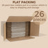 Golden State Art, 8x6x3 White Shipping Boxes, Durable Corrugated Boxes for Small Business Mailing, Pack of 26