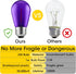 S14 Bulbs, 24Pack 1W Bulbs E26 Bulbs Meconard Purple and Orange LED Light Plastic Shatterproof Waterproof LED