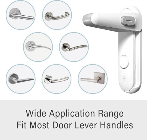 2 Pack) Childproof Door Lever Lock, Baby Proofing Door Handle Lever, Door Handle Child Proof, Toddler Door Locks