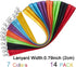 YOUOWO Cruise Lanyards Solid Durable 14 Pack 7 Colors for ID Card Badge Holder Office Neck Keychain