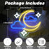 Dimmeable 14x13-Inch Moon Star Cloud Neon Sign - Moon Star Cloud LED Light for Kids, Teens, Baby Bedroom, Game Room
