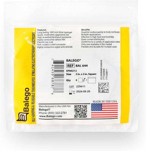 40 2"x2" Premium TENS/EMS Unit Electrode Pads in. Reusable Self Stick Gel Carbon Electrodes