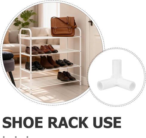 20pcs 3-way 11mm Closet SEWACC Storage Rack Connectors: Modular Shoe Rack Joints inner diameter connectors for Repair