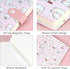 Cute Cartoon Notebook, Kawaii Journal, Japanese Sketchbook, Leather Cover Diary, Light Pink Travel Notebook