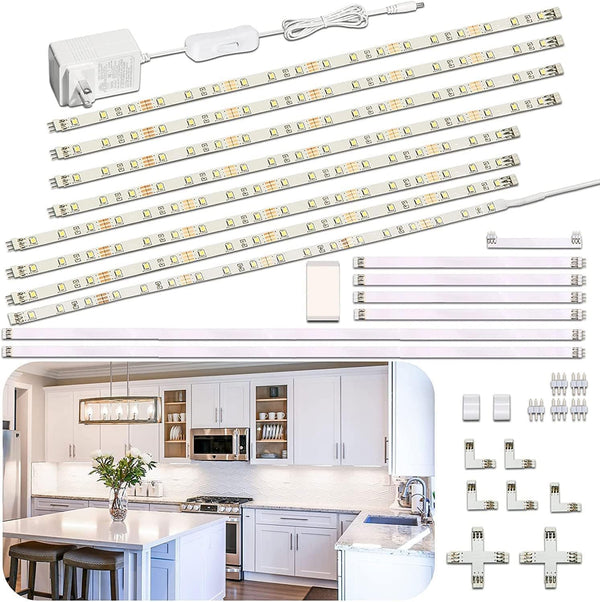 WOBANE LED Display Light Kit, Set of 8x12 inch LED Strip Bar,