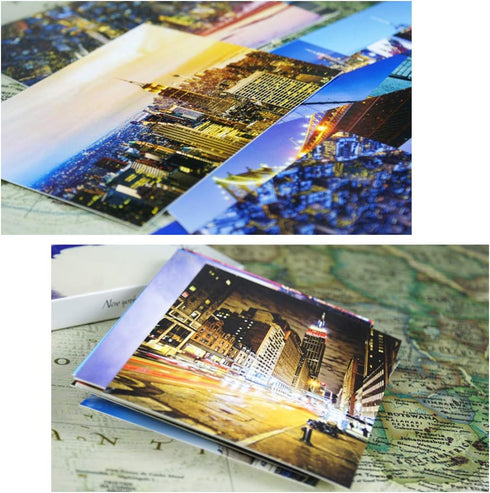 Xtin 30 pcs Travel Vintage Postcards, Landscape Photos Art Print Postcard Set for Kids with Mailing Side