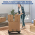 4 440 Lbs 1 Pack, Ronlap Furniture Moving Dolly Wheels Heavy Duty Small Flat Dolly Cart with Wheels Interlocking