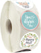 Happy Mail Small Business Stickers - 500 per Roll, 6 Chic Designs for Packages and Online Shop Owners