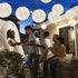 27.5FT 10 G40 Bulbs, Lantern String Lights Outdoor, White Lantern String Lights Plug in with Nylon Lanterns and LED