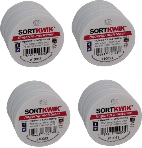 LEE 10053 Sortkwik Fingertip Moisteners, 3/8 oz Pink, Sold as 4 Pack, 12 Count Total