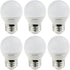 6 Pack Sunlite G16 LED Dimmable Decorative Globe Vanity Light Bulbs, Frosted, 7W (60W Equivalent), 4000K Cool White