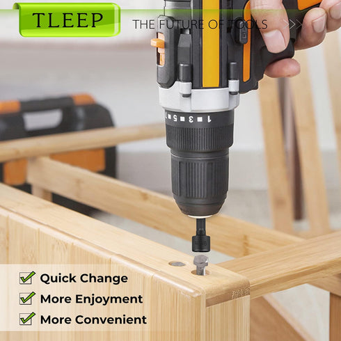 20 x Power Nut Driver Set for Impact Drill, SAE and Metric 1/4 Hex Head Bit Set, Chrome Vanadium Steel
