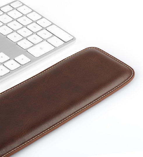 Londo Genuine Leather Keyboard Pad, Large Brown Ergonomic Support for Comfortable Typing at Home and Work