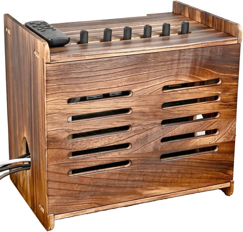 Large Wooden Router Box Hider, Wifi Router Cable Storage Box, Decorative Modem