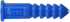 Hillman 370329 Ribbed Plastic Anchor; Blue, 8-10-12 x 1-1/4-Inch, 100 Count