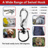 Swivel Eye Snap Hooks – 304 Stainless Steel Heavy Duty Spring Hooks for Keychains, Bird Feeders, Pet Chains