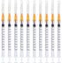 15Pack 1ml/cc Plastic Sterile Syringes with 25Ga and Cap, Individually Packaged for Scientific Labs and Industrial