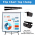 Falling in Art Aluminum Flip Chart Display Easel Stand, Adjustable Floor for Boardroom, 63 1/2'' High, Black