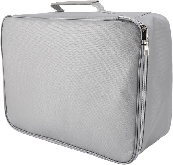Fireproof File Storage Box, Portable Document Box with Side Handles, Easy to Assemble, Heat Insulated Zipper