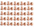YXQ 50 Pcs Copper Solid Rivets, 1/4 Diameter 5/16 L Shank Round Head Fasteners, M6x8