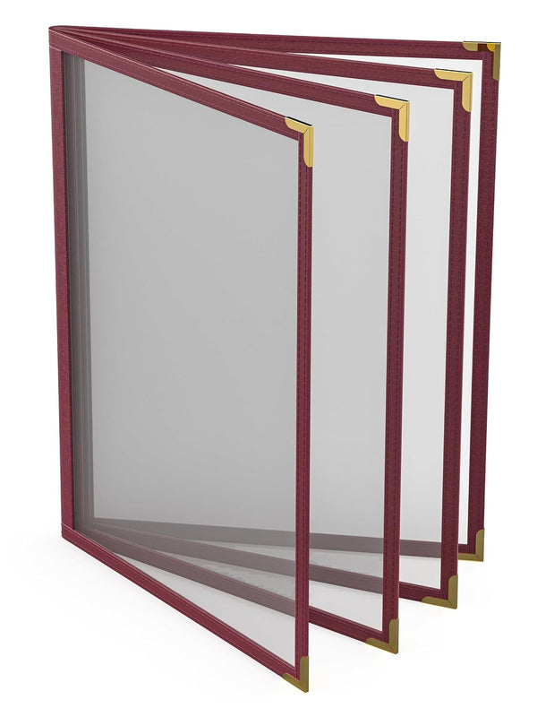 ZQP 6 Pcs Menu Covers, 8.5x11 Letter Size, 4Page 8View menu Holder,