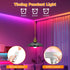 Puanticn 25x6cm Dimmable Timing Battery Operated Chandelier, Rechargeable Battery Powered Pendant Light with Remote