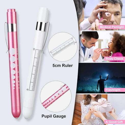 15 Sets 2 BOVKE Pcs Stethoscope Case Medical Supplies Include Stethoscope Case, Medical Scissors, Penlights