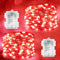 2 Pack Fairy Lights Battery Operated, 200 LED 66Ft Silver Wire Starry String Lights for Outdoor Indoor Wedding Decor