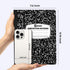 College Ruled Composition Notebooks, 5 Pack, 200 Pages (100 Sheets), 9-3/4" x 7-1/2", White & Black Marble, Hard Cover