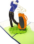 Golf 3D Pop Up Greeting Card for All Occasions - Love, Birthday, Retirement, Thank You, Get Well, Fathers, Mothers Day