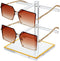 2-Tier Acrylic Sunglasses Display Stand, Clear Glasses Stand for 2 Pairs, Luxury