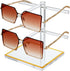 2-Tier Acrylic Sunglasses Display Stand, Clear Glasses Stand for 2 Pairs, Luxury