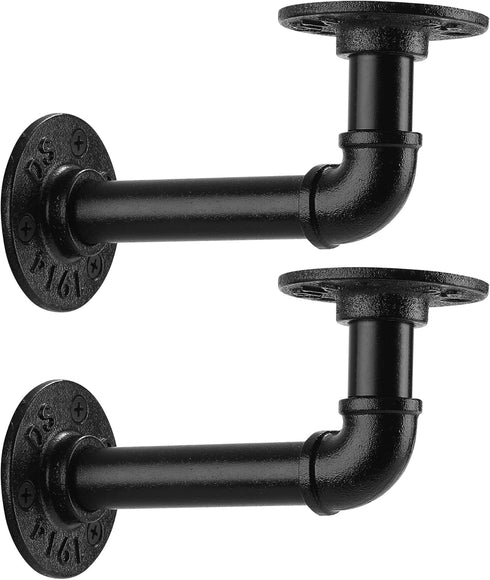 1/2" Pipe Shelf BracketWall Mounted Floating Shelf Bracket, Steam Punk Decor Hanging