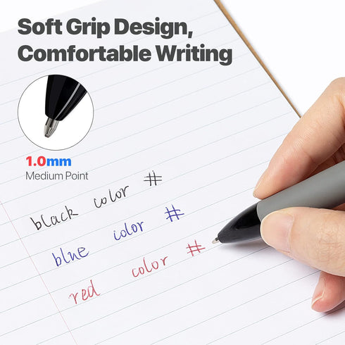 Cambond 3-in-1 Multicolor Pen, 1.0mm, 3-Color Retractable Ballpoint Pens for Office, School Supplies, 5 Pack
