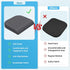 Large Seat Cushion, Soft Foam Cushion for Long Sitting Hours, Non-Slip Chair Pad for Back & Sciatica Pain Relief (Grey)