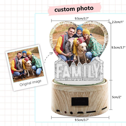 2D Crystal Sleep Light, Personalized Gift with Custom Photo, Night Light Gifts USB Low Power Lamp for Birthday