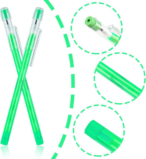 Kolewo4ever 36pcs Multicolor Translucent HB Pencil, Non-Sharpening Stackable Pencils with Eraser Top for Kids, Students