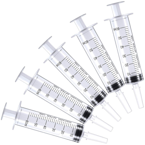 60ml Syringe for Liquid, Syringe Without Needle for Pet Feeding, Liquid Measurement,