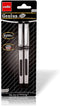 Cello Premium Medium Point Pens with Comfort Grip Control (Genius Black Ink Gel 2 Pack) by Cello