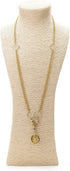 Gold Chain Neck Lanyard for ID Badge - Badge Holder for Teachers, Nurses, and Office Ladies