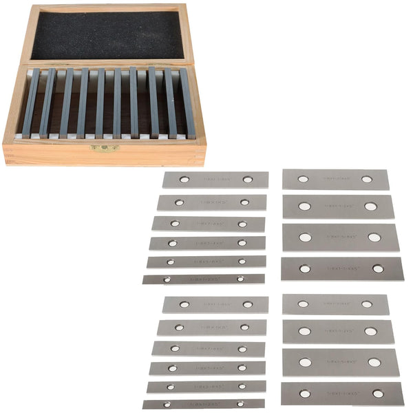 10 Pair 1/8 x 5 Machinist Parallel Block Tool Set | 0.0002 Parallelism, 1/2 to 1-5/8 Alloy Steel