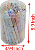 YIKANGHENG 50 Pcs Fine Point Cute Pens With a Pen Holder, 0.5mm 50 Different Random Styles Black Ink Kawaii Gel Pens for Office, Study, Gift and Home Supplies (50) by YIKANGHENG