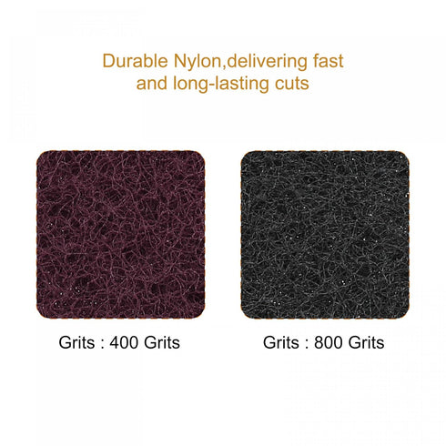 uxcell 13pcs Scrub Pads 5-inch 400 & 800 Grits Drill Power Brush Cleaning Scouring Pads