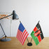 Set US American & Kenya Friendship Table Flag, Flags For Room Display,American & Kenya Twin Desk Flag