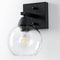Ruibutrade Bathroom Light Fixtures, 1-Light Matte Black Vanity Light with Hand-Blown Globe Glass