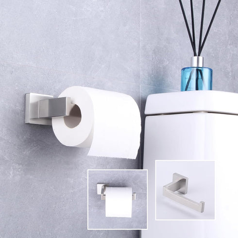 FG1605-LS GERZWY Toilet Paper Holder Paper Towel Dispenser Tissue Roll Hanger Wall Mounted Brushed Stainless Steel