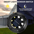 ANKUNABA 8 Pack 12 Solar Ground Lights, LED Solar Disk Lights Outdoor Waterproof In-Ground Landscape Lighting