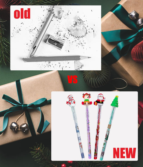Christmas Mechanical Pencils for Kids, 36 Pack Retractable Pencils with Santa, Snowman, Elk for Party Favors