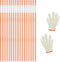 AHKUNMT 20Pcs Driveway Markers,4Ft Driveway Reflective Poles, Orange Fiberglass Snow Stakes with Reflective