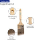 Pro Grade Paint Brushes - 2Ea 3" Angle Brushes